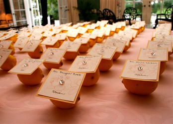 creative placecards nysocialdiary orange blossom placecard holders