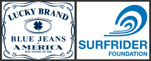 Lucky Brand logo and Surfrider Foundation logo
