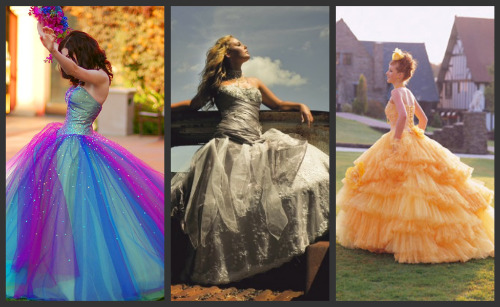Colorful wedding dresses